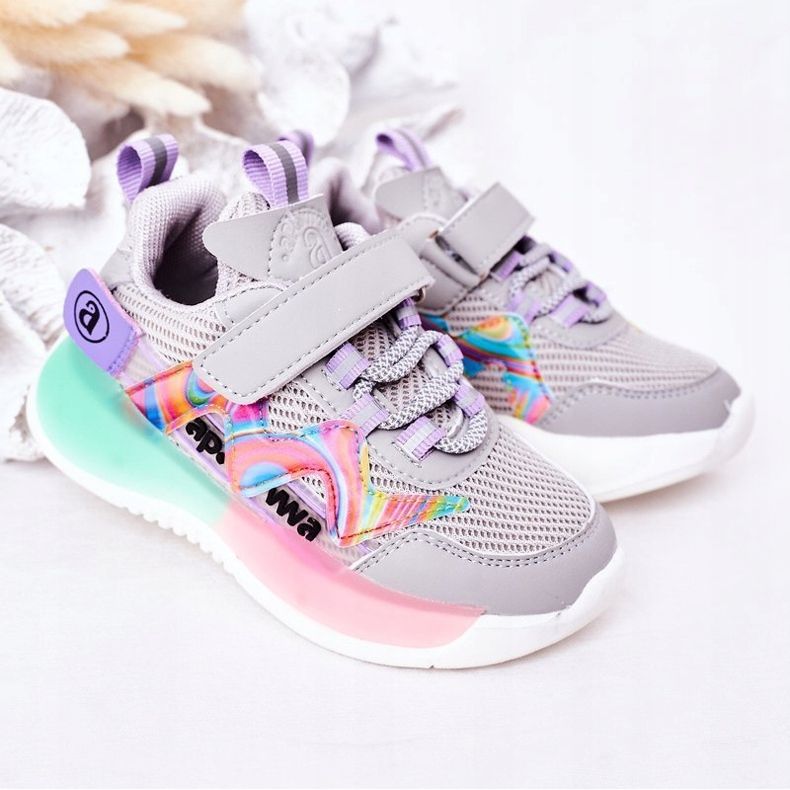 Apawwa Dječje sportske cipele Tenisice Grey Jump Jump siva raznobojna 1