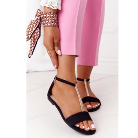 S.Barski Elegantne sandale od antilopa S. Bararski 541-7 Crna 1