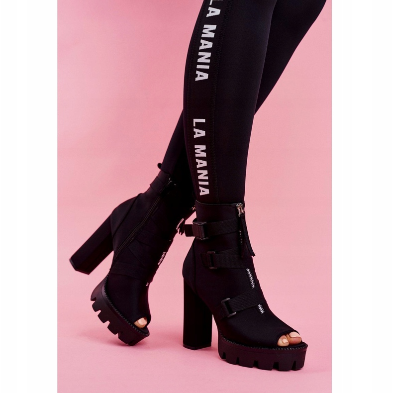 PS1 Ženske gležnjače Otvoreni prst Black Gladios crna 2