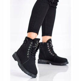 SHELOVET Crni hvatači s kubnim cirkonijem crna 2