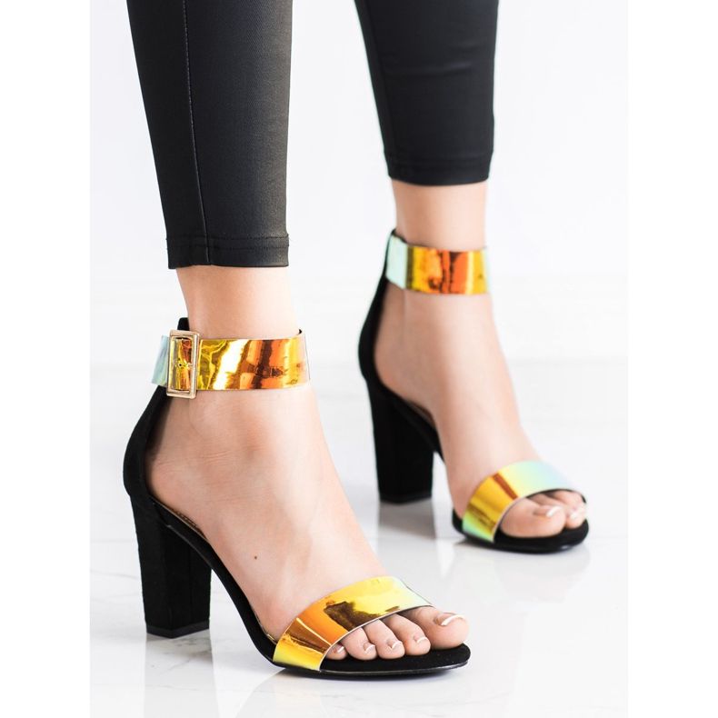 Goodin Sandale na šanku s Holo efektom crna 1