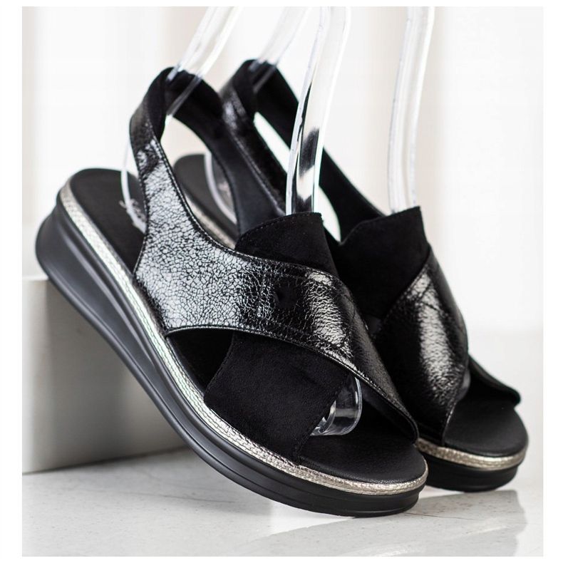 Sergio Leone sandale na klizanje crna 1