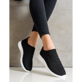 SHELOVET Udobne ažurne sportske cipele crno 2