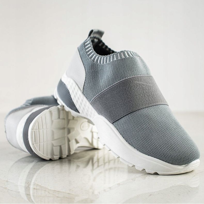SHELOVET Sportske cipele na navlačenje s elastičnom trakom siva 1