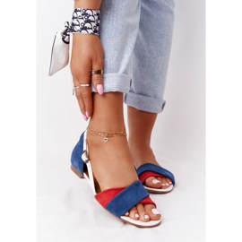 Kožne sandale Maciejka 04614-17 Mornarsko plavo-crvena 2