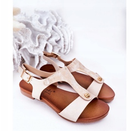 S.Barski Dječje sandale S. Bararski Comfort Złote bijela srebro zlatni 1
