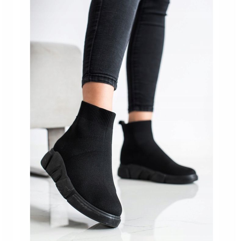 SHELOVET Crne tenisice koje se navlače crno 1