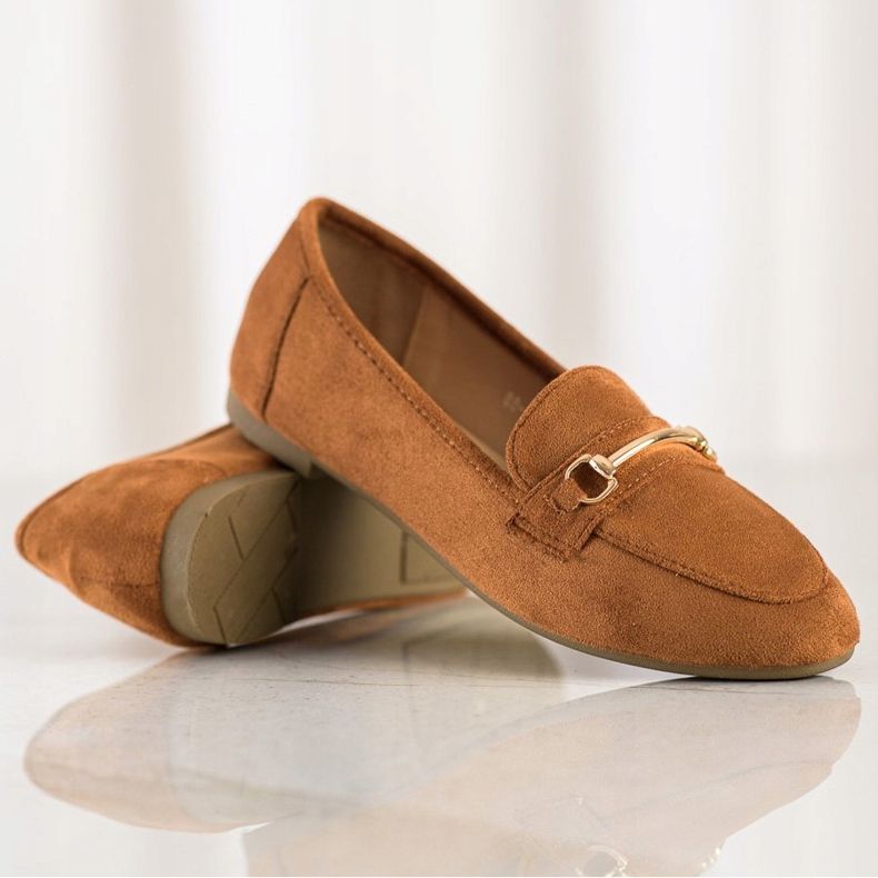 Anesia Paris Elegantne mokasine od antilopa smeđa 1