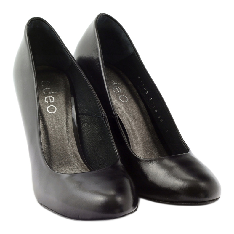 Edeo Crne pumpe na stupu crna 4