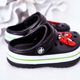 Dječje pjenušave papuče Kroks Black Lazy Day crna višebojan 1