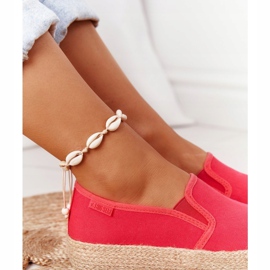 Espadrile na pletenoj platformi Big Star FF274149 Crvena 1