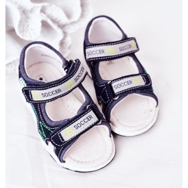 EVE Dječje tamnoplave nogometne sandale s čičkom tamnoplava višebojan 2