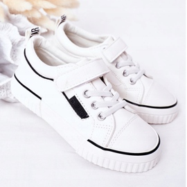 Dječje tenisice s čičkom Big Star HH374028 Bijele bijela 1