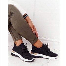 PG1 Sportske cipele Tenisice na klin crne Adeyla bijela crno 2