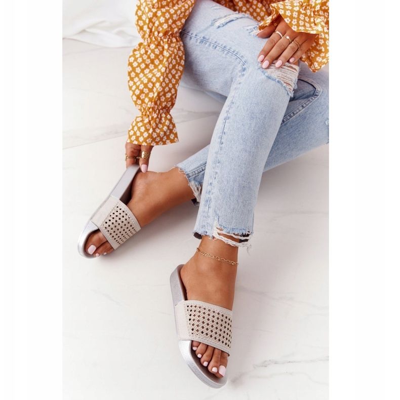 EVE Sive gumene papuče Tonya sa šljokicama siva 1