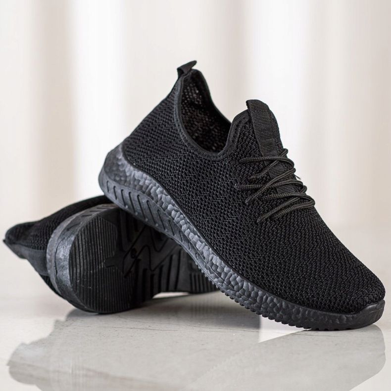 SHELOVET Tekstilne sportske cipele crno 1