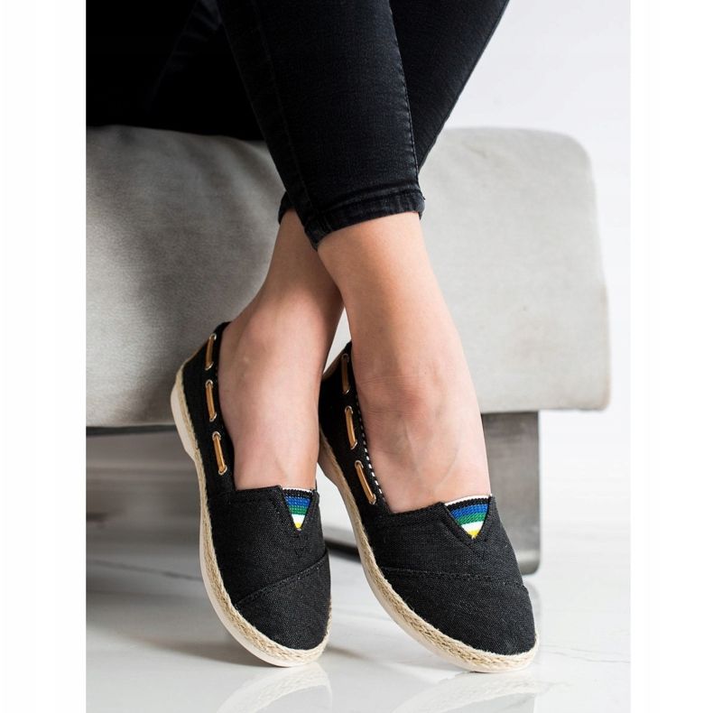Beauty Girl'S Tekstilne espadrile crno 1
