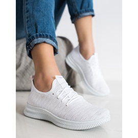 SHELOVET Lagane tekstilne sportske cipele bijela 2