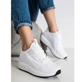 SHELOVET Sportske tenisice na platformi bijela 2