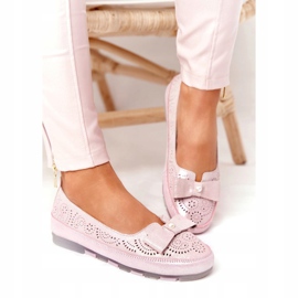 Rio Flore kožne balerinke ekološke boje Pink ružičasta 4