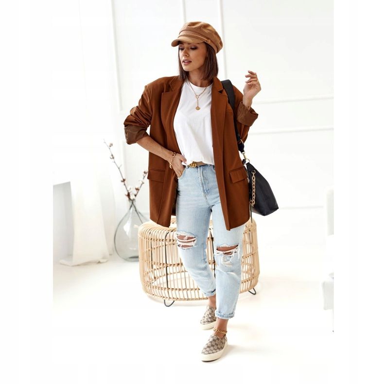 Ženske tenisice s logotipom Slip-On Khaki Challenge bež smeđa 3