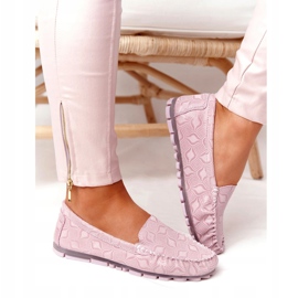 Kožne mokasine Rio Flore ekološke kože ružičasta 5