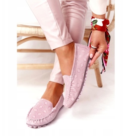 Kožne mokasine Rio Flore ekološke kože ružičasta 1