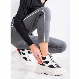 Seastar Sportske modne čizme bijela crno crvena 3