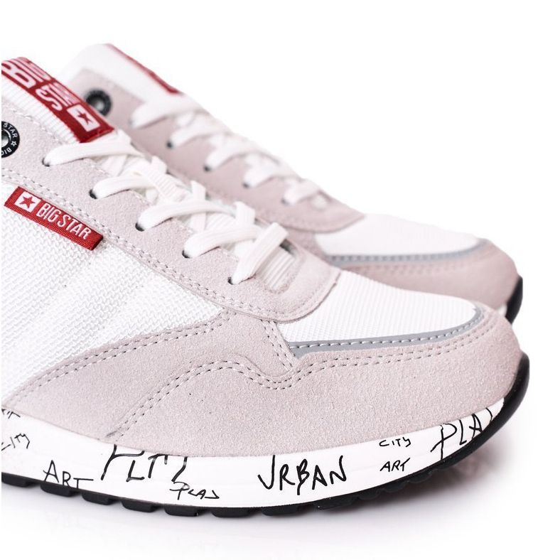 Muške sportske cipele Memory Foam Big Star FF174208 Bijelo-siva bijela 1