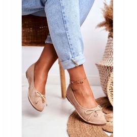 Ženske balerinke Lu Boo Suede Bež 3