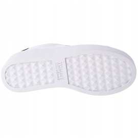 Tommy Hilfiger ikonične kožne cipele s ravnom izvedbom u EN0EN01113-YBR bijela mornarsko plava 3