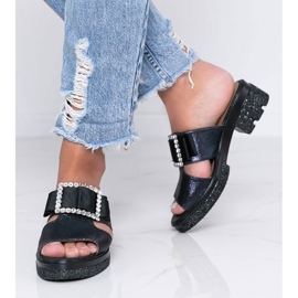 Plave, sjajne japanke s Lizzy kopčom plava 1