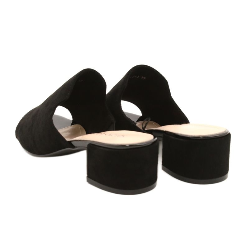 Sandale na petu Sergio Leone KL313 Crna crno 3