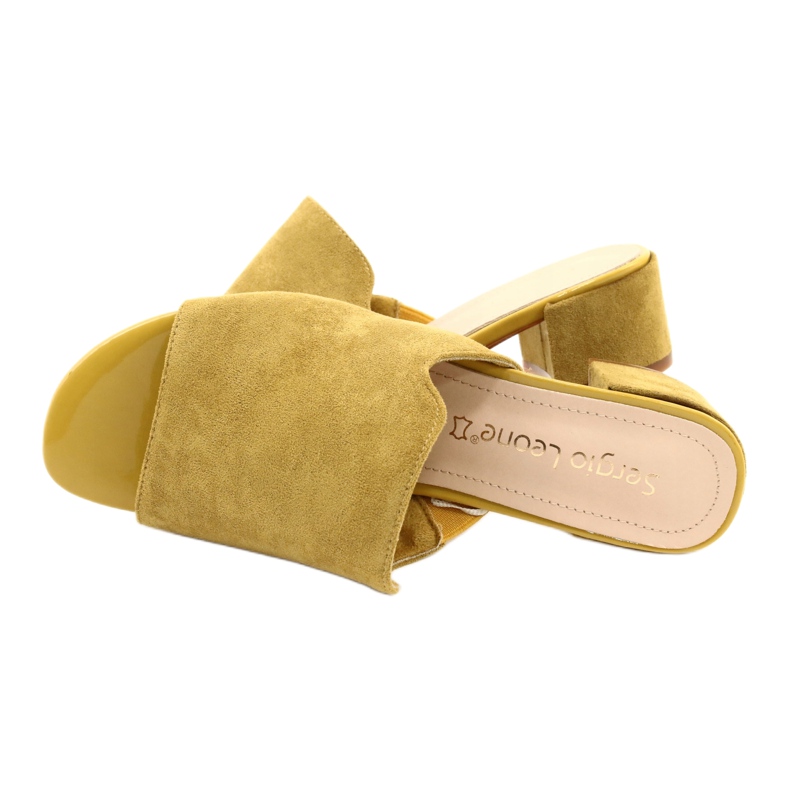 Sergio Leone KL313 Žute papuče žuta boja 4