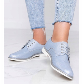 Plave sjajne ažurne cipele iz Kyota plava 1