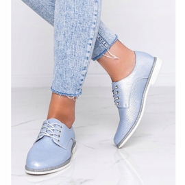 Plave sjajne ažurne cipele iz Kyota plava 2