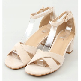 Bež sandale s visokim potpeticama 8832 Bež 1