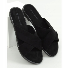 Crne Ženske križne papuče 5143 Crne crno 1