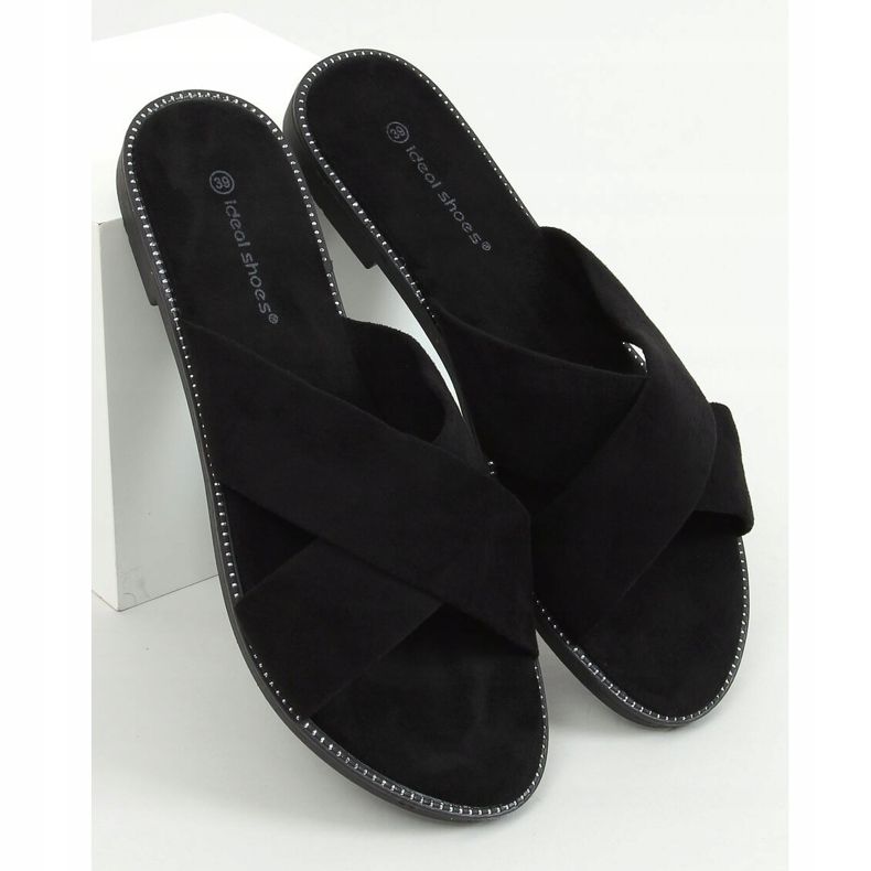 Crne Ženske križne papuče 5143 Crne crno 1