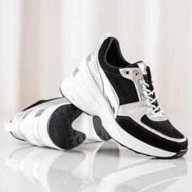 Filippo Kožne tenisice na klin crna 1