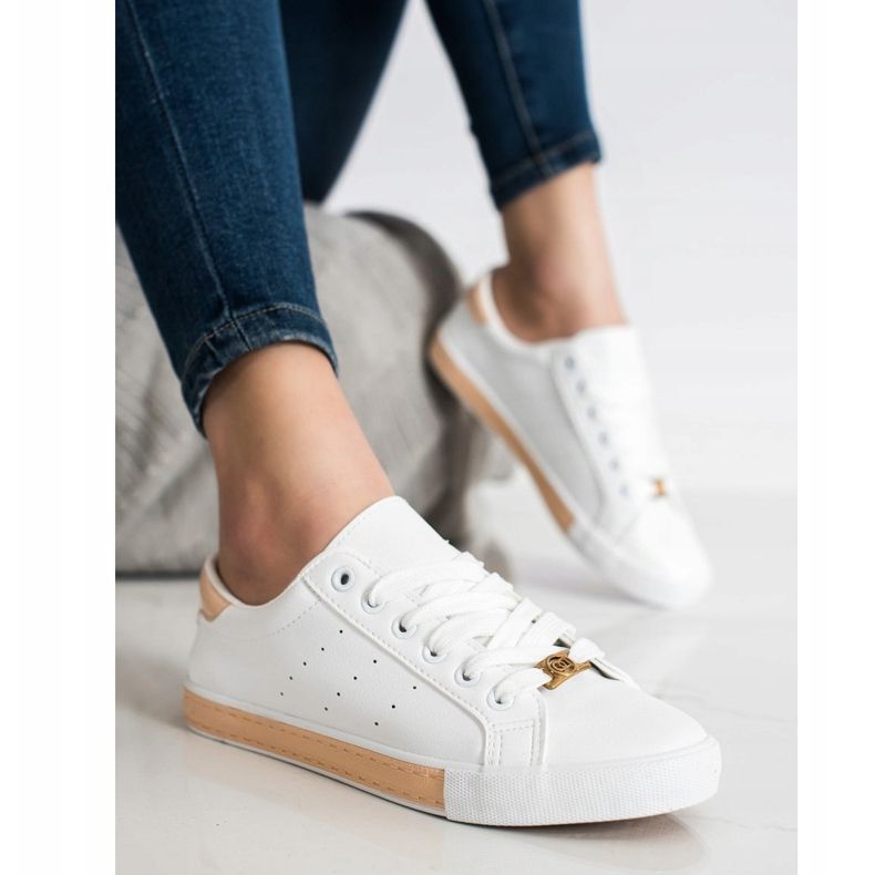 SHELOVET Tenisice s niskim krovom s eko kožom bijela 1