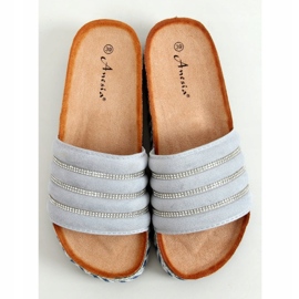 Plave N-96 Plave papuče na ukrašenom potplatu plava 1