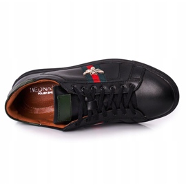 Bednarek Polish Shoes Muške kožne tenisice Brogues Bednarek Crna crno 1