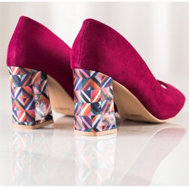 Sabatina Pumpe s otvorenim prstima s ukrasnom petom ružičasta 1