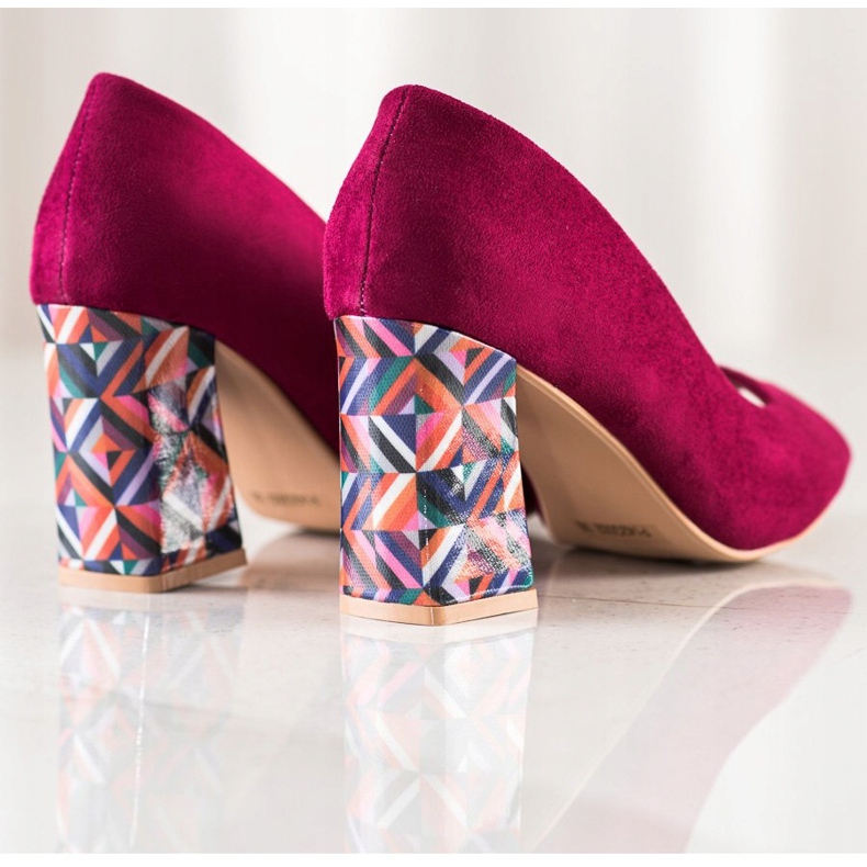 Sabatina Pumpe s otvorenim prstima s ukrasnom petom ružičasta 1