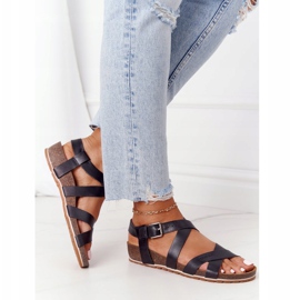 Crne sandale na potplatu Big Star DD274A009 crna 2