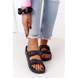 NEWS Ženske crne stacy gumene papuče crna 2