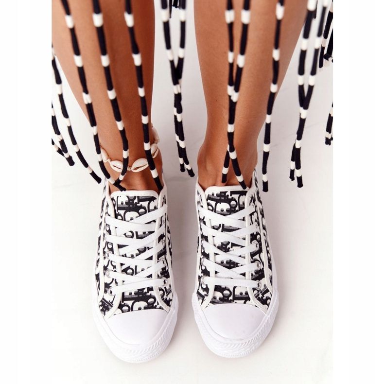 PS1 Ženske tenisice s logom bijele i crne slobodan dan bijela crna 1