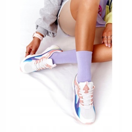 Ženske sportske cipele Memory Foam Big Star HH274809 Bijelo-ružičasta bijela ljubičasta plava žuta boja 3