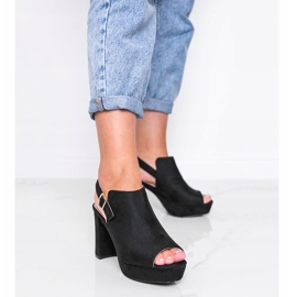 Crne sandale na mjestu Lordly crna 1